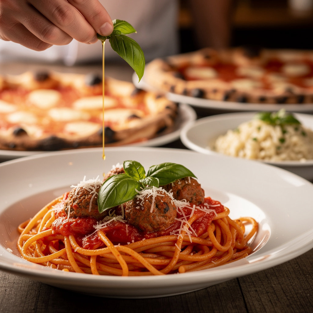 Bella Vista signature Italian dishes featuring authentic pasta, pizza, and traditional entrees